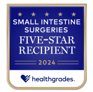 Five-Star Recipient for Small Intestine Surgeries by Healthgrades