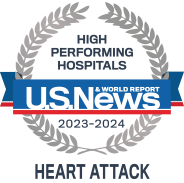Rated High Performing by U.S. News & World Report for care in Heart Attack