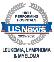 Rated High Performing by U.S. News & World Report for care in Leukemia, Lymphoma & Myeloma