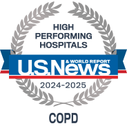 Rated High Performing by U.S. News & World Report for care in COPD