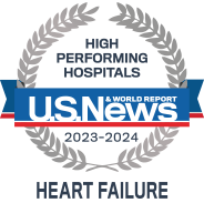 Rated High Performing by U.S. News & World Report for care in Heart Failure